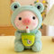 25cm Plüschtier Frosch Stofftier Kuscheltier, Kawaii Plüschkissen Gefüllte Kuscheltier Pinguin Frosch Schwein Kuscheltier mit Milchtee Tasse Tier Weiche Puppe Geschenk für Kinder Jungen Mädchen