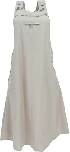 GURU SHOP Gonna salopette da donna in cotone, Colore lino, 42