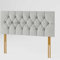 Adore Living Chesterfield Padded Lined Divan Bed Headboard | Plush Velvet Headboards for 3ft Single Bed Frame | Elegant design wooden material headboards for beds (Silver, 3ft Single Height-20inch)