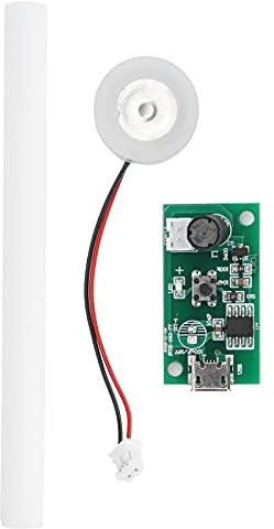 Plplaaoo Zerstäuber Plattenmodul 5V USB, Ultraschall Zerstäubungsscheibe 740 Löcher mit Zeitschalter, DIY Luftbefeuchter Nebelhersteller Leiterplattentreiber Ersatzteil