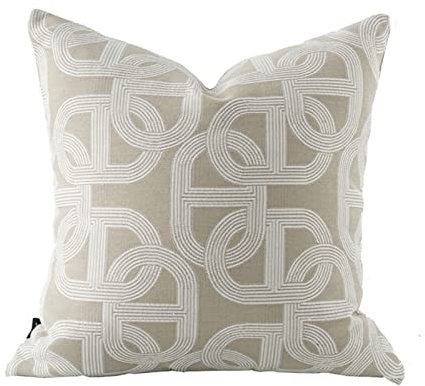 Croker Horse Kissenbezug mit Schweinennasenmuster, Chenille, Jacquard-Stickerei, luxuriös, moderner Stil, Couch, Sofa, Kissen für Wohnzimmer, Schlafzimmer, 45,7 x 45,7 cm
