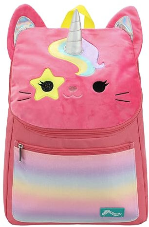 Bioworld Squishmallows Sienna the Unicorn Cat Youth 16' Backpack, Pink, One size, Custom