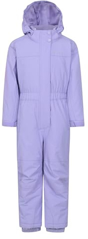 Mountain Warehouse Cloud Kinder Schneeanzug - Wasserdichter, einteiliger Winteroverall mit verschweißten Nähten & Fleece-Futter für Mädchen, Jungen Hell-Lila Kinder 140 EU (9-10 Jahre)