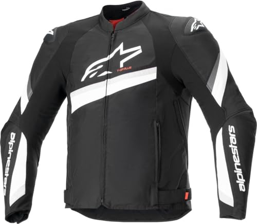 MOTORCYCLE TEXTILE JACKET ALPINESTARS T-GP PLUS R V4 BLACK WHITE L | CE-Protektoren