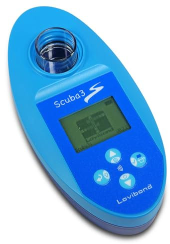 Lovibond® Scuba3s Pool Photometer – elektronischer Pooltester mit NFC und App – 11 Wasserparameter – Messgerät Wasserqualität – Wassertester Pool IPX7 – einfache Handhabung – schnelle Ergebnisse