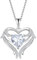 FJ Herz Engelsflügel Halskette Damen 925 Sterling Silber April Geburtsstein Kette Zirkonia Edelstein Anhänger Schmuck für Frauen Mutter Freundin Mama