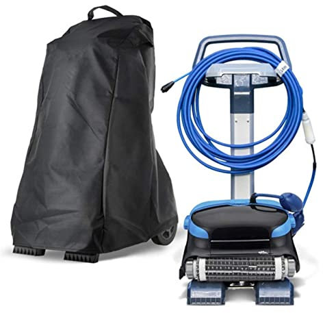 Qikam Housse De Protection pour Nettoyeur De Piscine, Housse pour Robot Dolphin, Bache Protection Compatible avec DOLPHlN Et La Plupart des Marques De Robots De Piscine 210D/420D Oxford