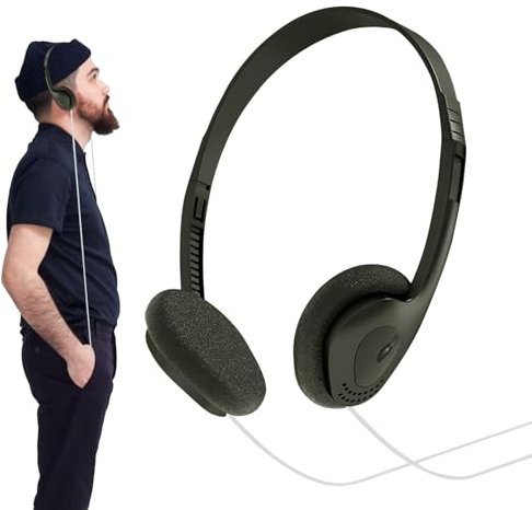 Wpsagek Retro Over-Ear Headphone Wired,Lightweight Earphones | Style Wired Stereo Headphone, Lightweight Vintage Feelings Underwire Earphone for Walkman