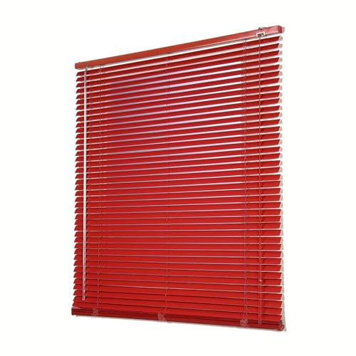 Jalousien Rot 50/60/70/90/100/115cm Breit,Metall Aluminium Jalousie Für Fenster,25mm Lamellen Rollläden Jalousette,Verdunkelungs Horizontal Jalousetten,Sichtschutzvorhänge,W×H-50×70cm(20*28in)