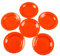 Pyatofy Paquet de 6 Assiettes en Plastique RéUtilisables Design de Fleurs Assiettes de Vaisselle de Couleur Assiette À Gâteaux Assiette de Collation de Fruits-Orange