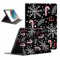 ZhuoFan Funda para Samsung Galaxy Tab A8 10,5 Zoll 2021 SM-X200/ X205/ X207, Aesthetic Dulces Navideños Diseño PU Leather Protector Soporte Función Ángulos Ajustables Christmas Tablet Case, Negro