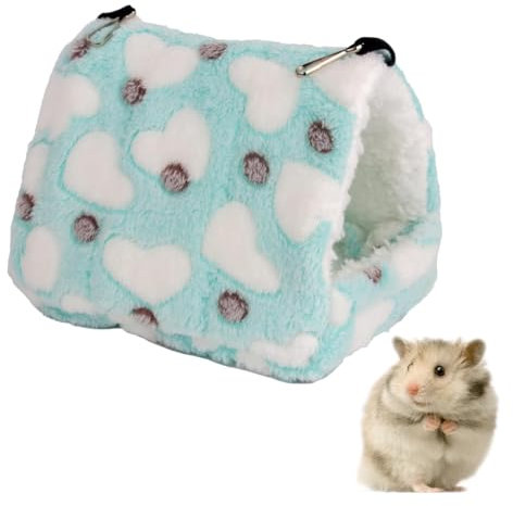 1 Stück süße kleine Tierhöhle Meerschweinchen süßes Bettnest, Plüschhaus-Hängematte mit Hakendesign, geeignet für Hamster, Igel, Chinchillas, Kaninchen, Eichhörnchen (L)