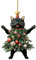 Flkiglm 6 Stück Weihnachtsbaum Katzen Anhänger, Niedliche Katzen Weihnachtsbaumschmuck, Schwarze Und Weiße Katze, Christbaumschmuck Katze Hängeanhänger Weihnachten Hängedeko