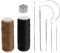 10 Stück Ledernadel,Ledergarn,Sattlergarn,Leder NäHen,Zwirn ReißFest Schwarz,NäHgarn,Sattlernadel,Gebogene,ReißFestes Garn,Gewachst,Wachsfaden,Buchbinder Set,Faden,Threads Für Lederhandwerk Diy