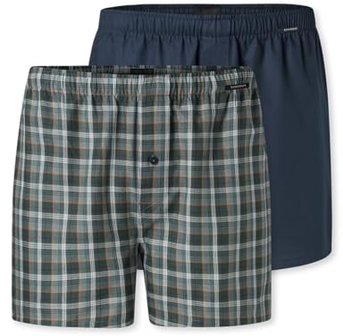 Schiesser Herren 2 Pack Boxershorts Baumwolle Jersey weich Multipack - Jerseyboxer