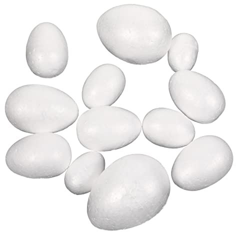 NUOBESTY 50pcs DIY Easter Eggs Simulation Easter Eggs Craft Kit for Boys and Girls