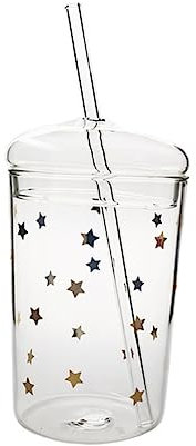 BRIGHTFUFU Tazza Da Caffè in Vetro Tazza Portatile Cannuccia Per Succo Di Grande Capacità Per Bevande Di Vario Tipo