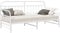 vidaXL Zeitgemäßes weißes Metallbett mit Ausziehbett - Stylische platzsparende Schlaflösung ideal für Erwachsene und Kinder - 100 x 200 cm umwandelbares Wohnzimmermöbel Klappsofa