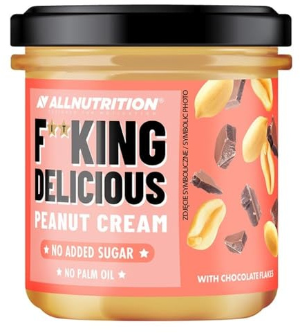 Allnutrition Fitking Delicious Peanut Cream, with Chocolate Flakes - 350g