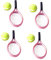 Supvox 4 Sätze Mini Tennis Racket Teiliges aus Tennis Schlägern und Bällen Dekoration für Mini Häuser und Fotografie Requisiten für Kreative und Layouts