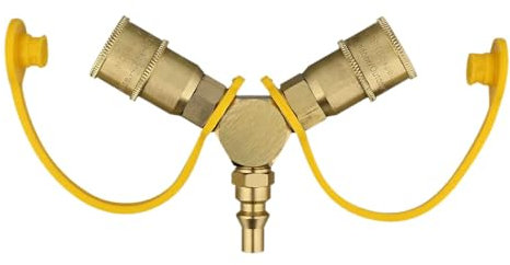 Dickly Y Splitter 1/4in Hose Fittings Gas Bottle Adapter for BBQ