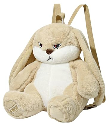 Gyios Damenrucksack Big Ear Bunny Plüsch Rucksack Mode Weiche Puppe Tier Mit Verstellbaren Riemen Für Frauen Mädchen Und Kinder-hellgelb