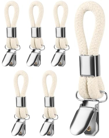 Biliant 6 Stücke Handtuchklammern, Handtuch Aufhänger, Handtuchaufhänger ohne nähen Handtuch clips mit Schlaufen Eignen Sich Zum Von Häusern Schränken Und Badezimmern