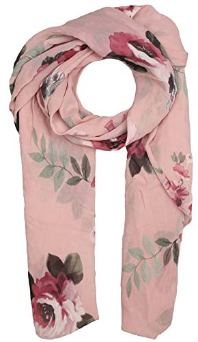 Zwillingsherz Seiden-Tuch Frühlings-Blume - Hochwertiger Schal für Damen Mädchen - Halstuch - Umschlagstuch - weicher Schlauchschal für Sommer Herbst und Winter von Cashmere Dreams rosa