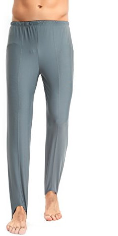 Gymnastikhose für Herren und Jungen, Ballettstrumpfhose, Steigbügelhose für Tanz, Yoga, Praxis, Athletic - Grau - Mittel