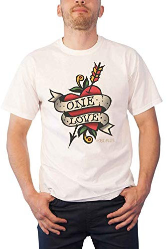 Nas T Shirt One Love Tattoo Logo Illmatic Nuovo Ufficiale Unisex Natural Size M
