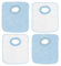 Ti TIN |4er Pack- wasserdichte frottee Babylätzchen, 33x36 cm | Lätzchen mit elatischem Verschluss für Babys von 6 bis 18 Monaten, 100% Polyester Mikrofaser und Vinylfutter