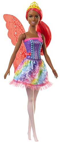 Barbie GJK01 - Dreamtopia Fee-Puppe, ca. 30 cm groß, mit pinkem Haar und Flügeln, Spielzeug Geschenk für Kinder im Alter von 3–7 Jahren