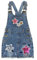 Peacolate 4-11 Jahre Mädchen Schnall Denim Latzrock Elastisch Hosenträger Star Mustern Jeanshose Bestickter Pailletten Overalls Rock(Star,9Jahre)