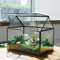 Großes Glaspflanzenterrarium - Haus Sukkulenten Glas Terrarium Kit mit Lippe Glas Gewächshaus Terrarium für Pflanze (Schwarz 1)