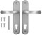 ADGO Türgriff Set für den Türeinsatzkeks 90 Links Rechts Türgarnitur Türdrücker Türklinke Drückergarnitur Aluminium Verzinkter Stahl (Silber)