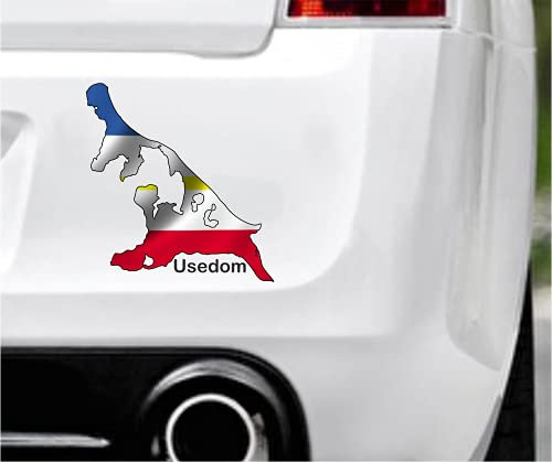 20cm! Hochwertiger Kühlschrank-Auto-Aufkleber-Sticker Decal UV&Waschanlagenfest Usedom-Mecklenburg-Vorpommern-Insel-Hallig D62 Kinder-Zimmer-Schrank-Deko