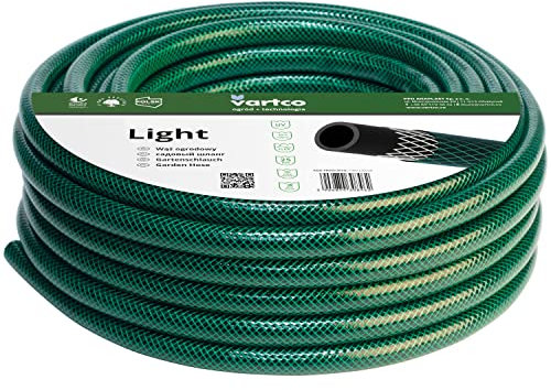 Vartco Light 3-lagiger Wasserschlauch Gartenschlauch Schlauch Gartenbewässerung Flexibel Flexischlauch Polyester-Kreuzgeflecht UV-beständig 25 Bar (1/2 25m)