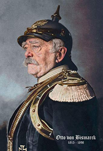 Blechschild 20x30 historisches Bild farbig Otto von Bismarck Deutscher Reichskanzler Kaiserzeit mit Kordel zum Aufhängen