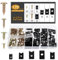Kinsinder 170 Stück U-Clip Mutter und Schrauben Set, Schraube Mutter Clip Kit, Blechmuttern Sortiment, U-Typ Blechmuttern, U-Typ Metall Clipmutternfür Auto