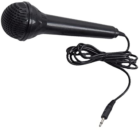 F Fityle 3.5mm Black Handheld Mic for Electronic Piano Smartphone Music Keyboard, Karaoke,Children