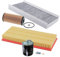 ATEC Germany Inspektionspaket Filterset mit 1x Luftfilter, 1x Innenraumfilter (Pollenfilter) mit Aktivkohle, 1x Ölfilter, 1x Kraftstofffilter, Kompatibel mit MERCEDES A-Klasse (W169), B-Klasse (W245)