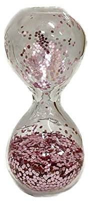 Clessidra Mini con Glitter Rosa 3x6 cm BOMBONIERA