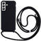 Keteen Handyband hülle für Samsung Galaxy A14 5G Handyhülle mit Band Slim Silikon Schutzhülle mit Abnehmbar Kordel Stossfest Bumper Cover zum Umhängen Necklace hülle Galaxy A14 5G-Schwarz