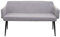 Mendler Sitzbank HWC-L13, Esszimmerbank Bank Polsterbank Garderobenbank Rückenlehne Armlehne Stoff/Textil 133cm - grau