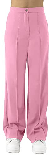 JOPHY & CO. Pantalone Donna a Zampa Larga (cod. 6554) (XS, Rosa)