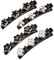 4 Pièce Barrette à Cheveux Latérale à Trois Fleurs, Pince Cheveux Fleur, Pince à Cheveux Femme, Pince Cheveux Femme Chic, Pinces à Cheveux Tressées en Pierre de Cristal, Pour Filles Forme Fixe