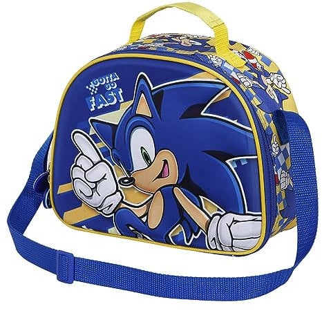 Sonic The Hedgehog - SEGA -Sonic Step-Porta Merenda 3D, Blu, 25.5 x 20 cm