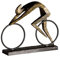 Casablanca Design Skulptur Racer Radfahrer Höhe 28.5 cm Länge 36 cm bronzeoptik aus Poly Wohnzimmer Skulpturen Deko Modern