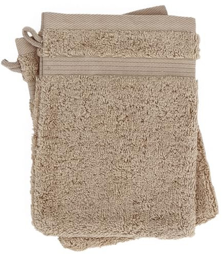 Lot de 2 Gants de Toilette 16x21 cm Luxor Taupe