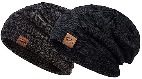 REDESS Beanie Mütze für Herren und Damen Winter Warme Mützen Stricken Slouchy Thick Skull Cap…